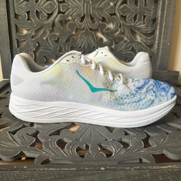 Hoka One One Rocket X White Multicolor Race Running Athletic Shoes Men's Size 13 - Picture 4 of 16